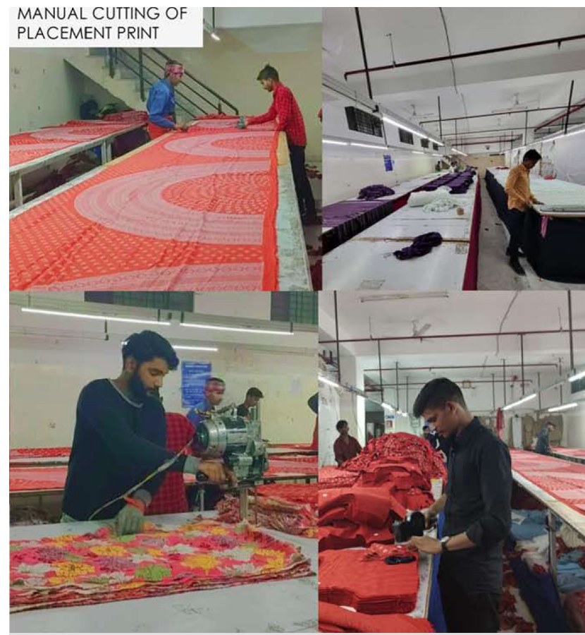 Fabric cutting room